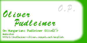 oliver pudleiner business card